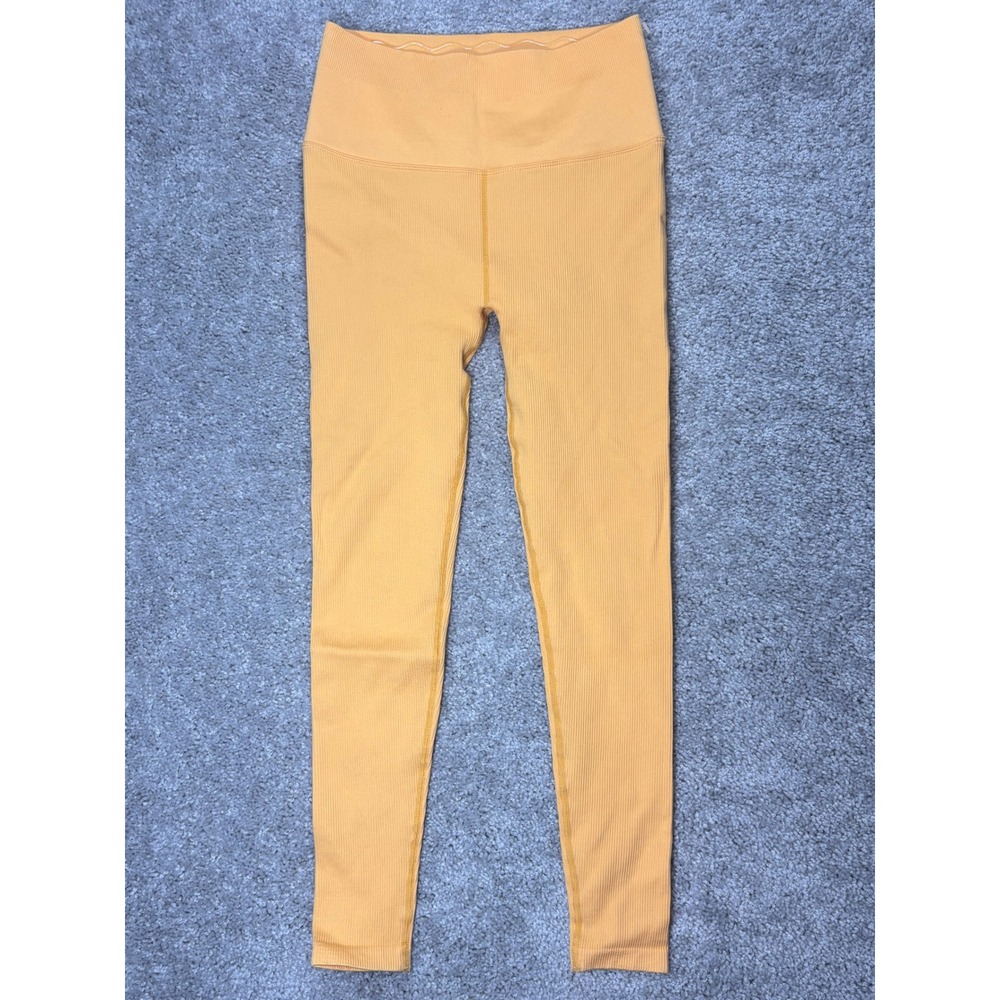 Spiritual Gangster Womens XS/S High Waist Ribbed‎ Seamless Leggings Orange Yoga